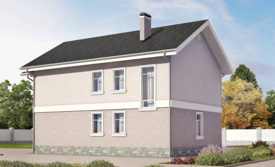 170-008-П Проект двухэтажного дома, бюджетный дом из керамзитобетонных блоков Нефтекамск | Проекты домов от House Expert