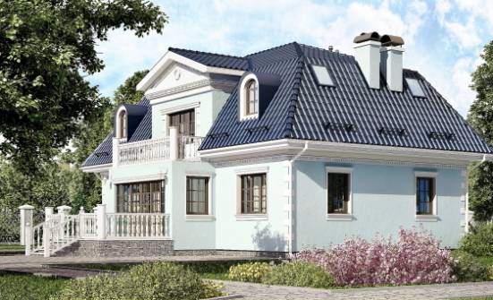 210-004-Л Проект двухэтажного дома мансардой, красивый домик из газосиликатных блоков Сибай | Проекты домов от House Expert