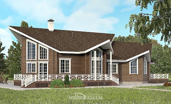 210-002-Л Проект двухэтажного дома мансардой, красивый загородный дом из дерева Стерлитамак | Проекты домов от House Expert