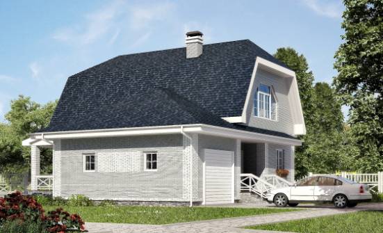 160-006-Л Проект двухэтажного дома мансардой, гараж, классический дом из арболита Мелеуз | Проекты домов от House Expert