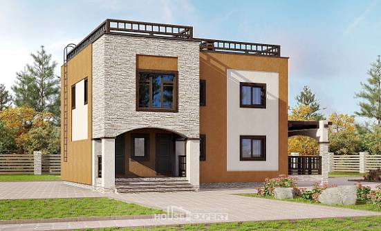 150-010-Л Проект двухэтажного дома, классический коттедж из кирпича Уфа | Проекты домов от House Expert