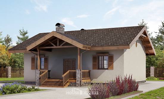 090-002-Л Проект одноэтажного дома, недорогой загородный дом из кирпича Давлеканово | Проекты домов от House Expert
