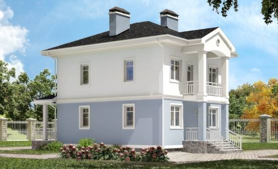 120-001-П Проект двухэтажного дома, бюджетный домик из арболита Давлеканово | Проекты домов от House Expert