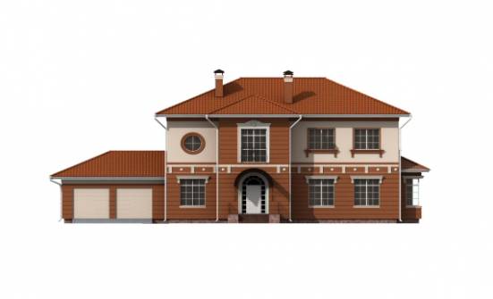 285-001-Л Проект двухэтажного дома и гаражом, уютный загородный дом из кирпича Учалы | Проекты домов от House Expert