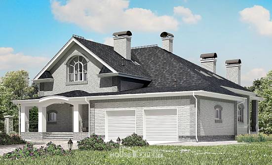385-001-П Проект двухэтажного дома с мансардой, гараж, красивый домик из керамзитобетонных блоков Стерлитамак | Проекты домов от House Expert