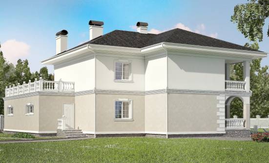 340-002-П Проект двухэтажного дома, гараж, просторный дом из кирпича Давлеканово | Проекты домов от House Expert