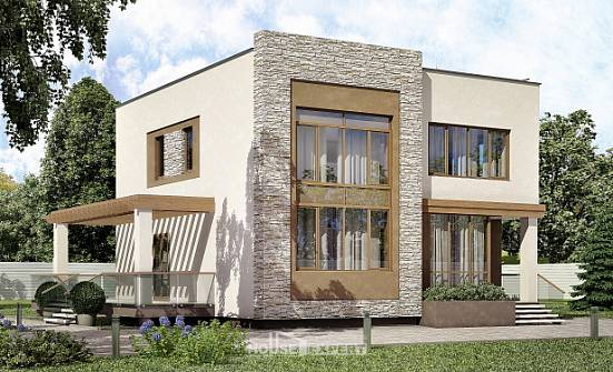 185-001-П Проект двухэтажного дома, классический загородный дом из керамзитобетонных блоков Ишимбай | Проекты домов от House Expert