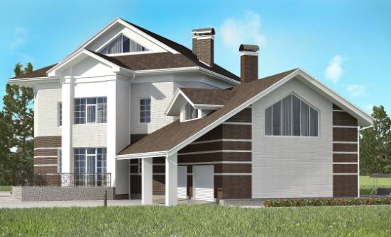 410-001-П Проект двухэтажного дома, гараж, уютный домик из кирпича Учалы | Проекты домов от House Expert