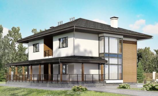245-001-П Проект двухэтажного дома, простой коттедж из твинблока Баймак | Проекты домов от House Expert