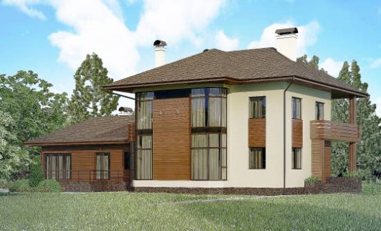 300-001-П Проект двухэтажного дома, классический загородный дом из кирпича Белорецк | Проекты домов от House Expert
