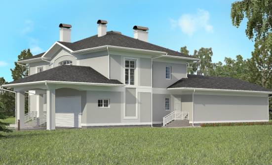 360-001-П Проект двухэтажного дома и гаражом, современный загородный дом из кирпича Белорецк | Проекты домов от House Expert