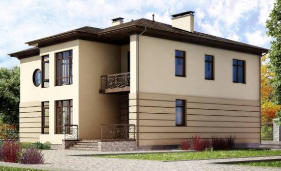 300-006-П Проект двухэтажного дома и гаражом, огромный домик из кирпича Давлеканово | Проекты домов от House Expert
