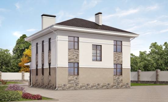 150-014-П Проект двухэтажного дома, недорогой загородный дом из керамзитобетонных блоков Мелеуз | Проекты домов от House Expert