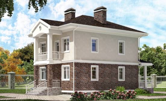 120-001-Л Проект трехэтажного дома, небольшой коттедж из керамзитобетонных блоков Кумертау | Проекты домов от House Expert