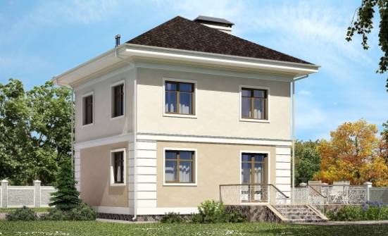 090-003-Л Проект двухэтажного дома, бюджетный загородный дом из бризолита Белебей | Проекты домов от House Expert