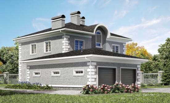 245-004-Л Проект двухэтажного дома и гаражом, простой домик из кирпича Белебей | Проекты домов от House Expert
