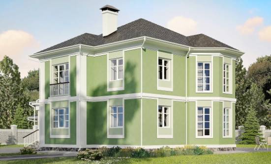 170-001-Л Проект двухэтажного дома и гаражом, доступный дом из пеноблока Янаул | Проекты домов от House Expert