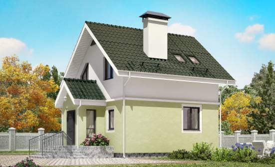 070-001-П Проект двухэтажного дома мансардный этаж, маленький дом из бризолита Сибай | Проекты домов от House Expert