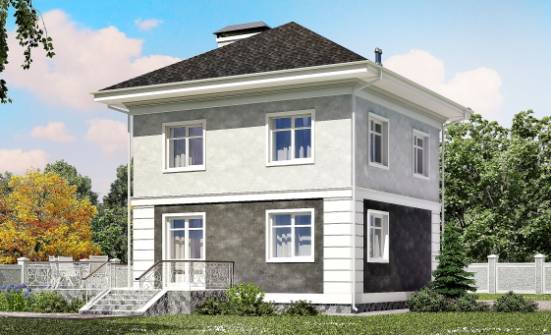 090-003-П Проект двухэтажного дома, недорогой дом из твинблока Ишимбай | Проекты домов от House Expert