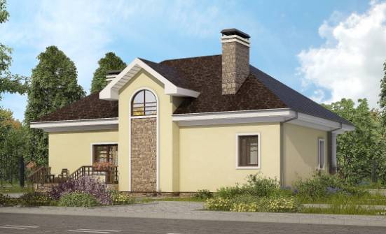 150-008-Л Проект двухэтажного дома с мансардой, современный домик из твинблока Белорецк | Проекты домов от House Expert
