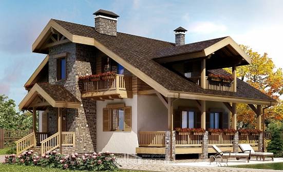 150-004-П Проект двухэтажного дома с мансардным этажом, скромный дом из теплоблока Салават | Проекты домов от House Expert