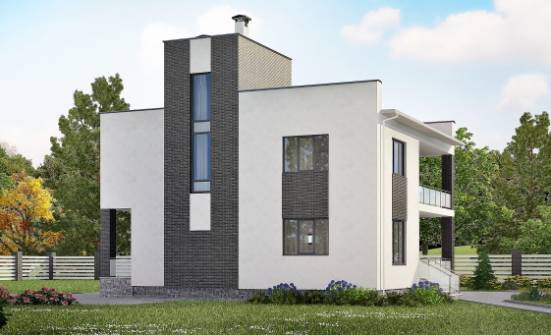 225-001-П Проект двухэтажного дома, просторный коттедж из пеноблока Учалы | Проекты домов от House Expert