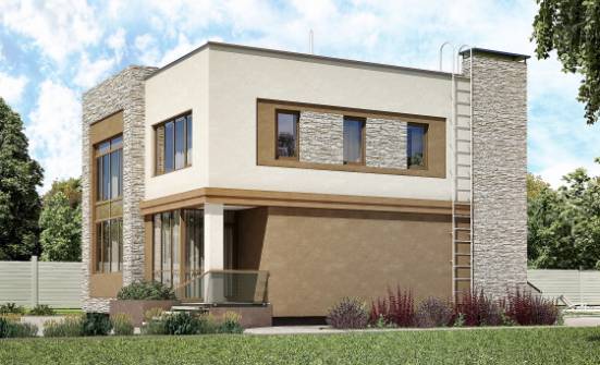 185-001-П Проект двухэтажного дома, классический загородный дом из керамзитобетонных блоков Ишимбай | Проекты домов от House Expert