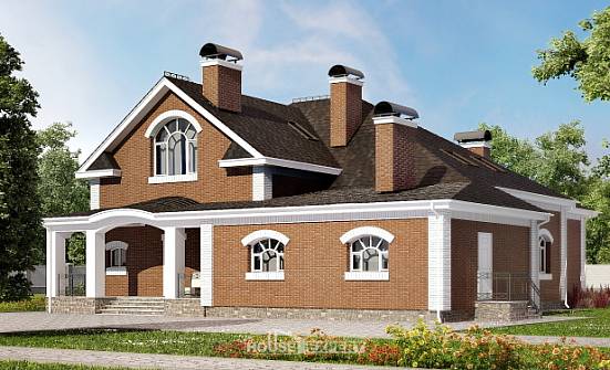 400-003-П Проект двухэтажного дома с мансардным этажом, уютный домик из бризолита Янаул | Проекты домов от House Expert