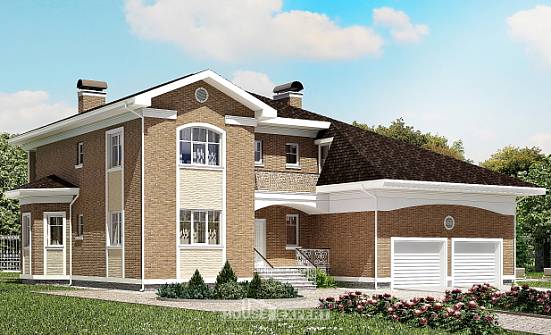 335-002-П Проект двухэтажного дома, гараж, современный домик из кирпича Ишимбай | Проекты домов от House Expert