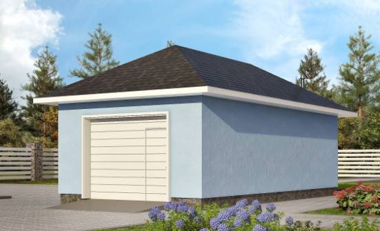 040-001-Л Проект гаража из блока Бирск | Проекты одноэтажных домов от House Expert