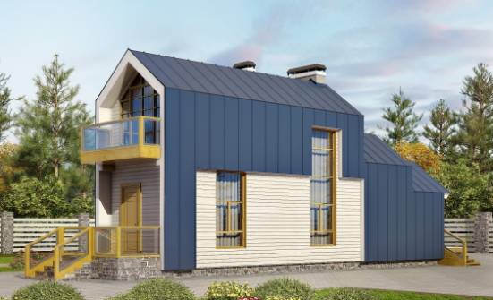 060-006-П Проект двухэтажного дома с мансардой, экономичный загородный дом из арболита Белорецк | Проекты домов от House Expert