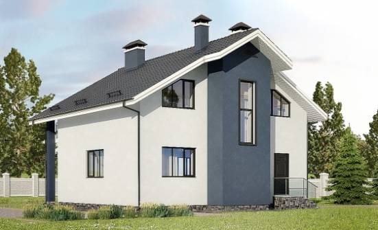 150-005-П Проект двухэтажного дома с мансардой, бюджетный домик из бризолита Туймазы | Проекты домов от House Expert