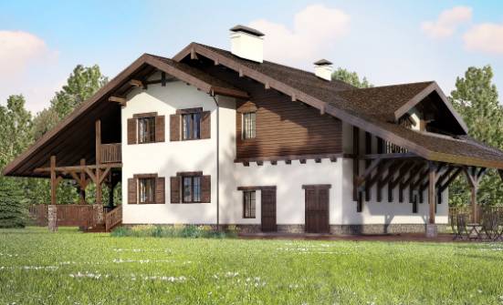 320-001-П Проект двухэтажного дома мансардой, гараж, классический домик из кирпича Бирск | Проекты домов от House Expert