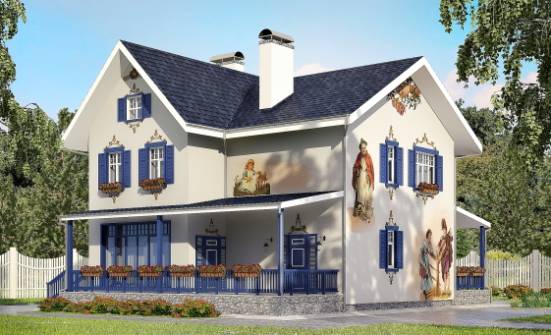 180-003-П Проект двухэтажного дома, классический дом из кирпича Учалы | Проекты домов от House Expert