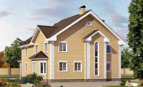 320-003-Л Проект двухэтажного дома, красивый домик из пеноблока Бирск | Проекты домов от House Expert