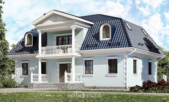 210-004-Л Проект двухэтажного дома мансардой, красивый домик из газосиликатных блоков Сибай | Проекты домов от House Expert