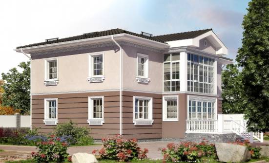 210-005-П Проект двухэтажного дома, просторный коттедж из теплоблока Белебей | Проекты домов от House Expert