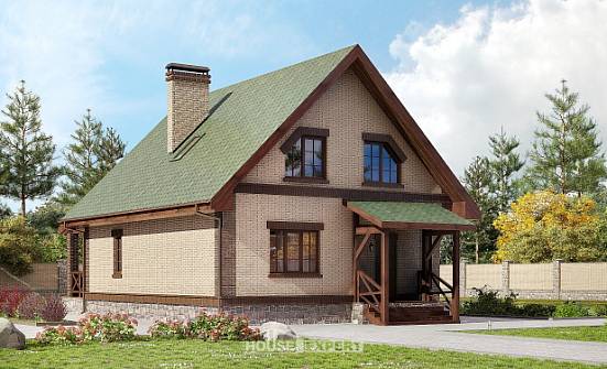 160-011-П Проект двухэтажного дома мансардой, компактный домик из арболита Давлеканово | Проекты домов от House Expert
