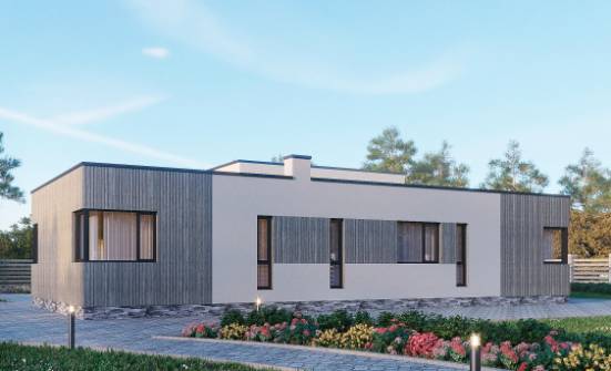 175-001-Л Проект одноэтажного дома, экономичный домик из бризолита Октябрьский | Проекты домов от House Expert