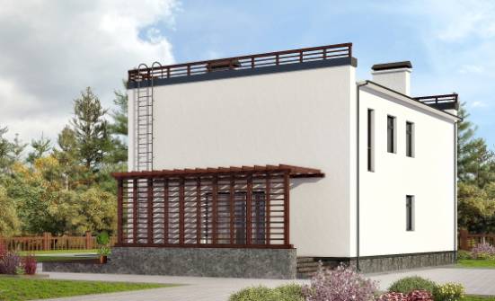 215-002-П Проект двухэтажного дома, классический домик из блока Баймак | Проекты домов от House Expert