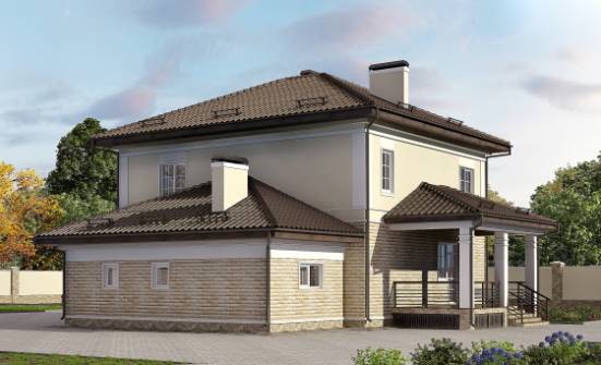 220-007-П Проект двухэтажного дома, гараж, красивый дом из кирпича Давлеканово | Проекты домов от House Expert