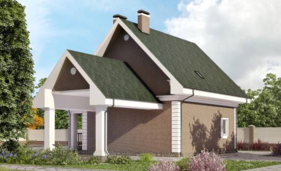 140-003-П Проект двухэтажного дома мансардой и гаражом, доступный домик из поризованных блоков Нефтекамск | Проекты домов от House Expert