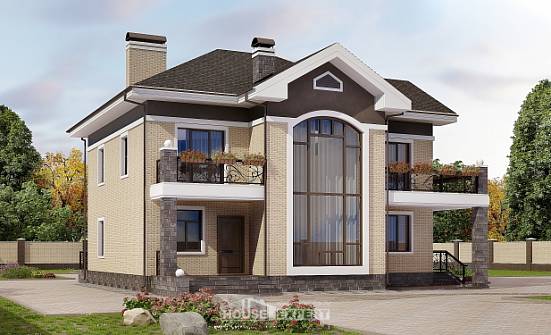 200-006-П Проект двухэтажного дома, современный коттедж из кирпича Кумертау | Проекты домов от House Expert