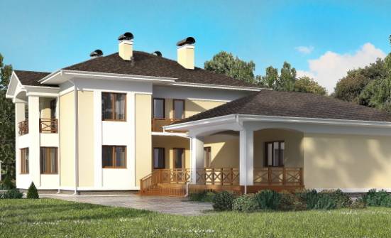375-002-Л Проект двухэтажного дома, гараж, уютный загородный дом из кирпича Давлеканово | Проекты домов от House Expert