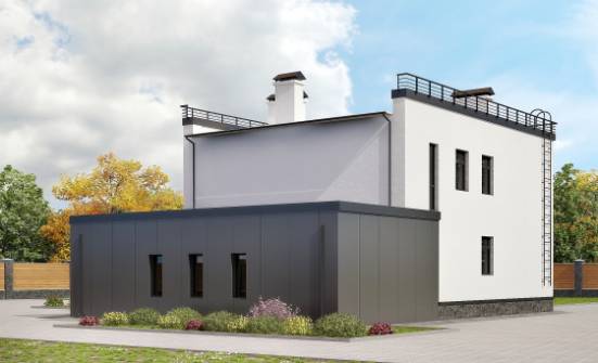 260-002-П Проект двухэтажного дома и гаражом, просторный коттедж из пеноблока Туймазы | Проекты домов от House Expert
