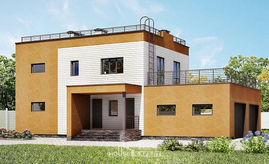 180-012-П Проект двухэтажного дома и гаражом, современный домик из кирпича Мелеуз | Проекты домов от House Expert