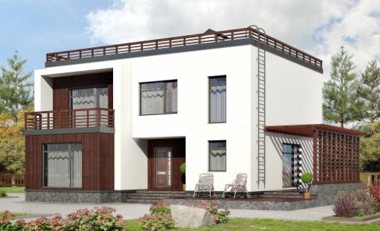 215-002-П Проект двухэтажного дома, классический домик из блока Баймак | Проекты домов от House Expert