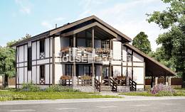 250-002-Л Проект двухэтажного дома с мансардой, гараж, красивый дом из кирпича Бирск, House Expert