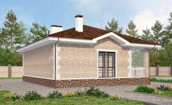 065-002-П Проект бани из кирпича Мелеуз | Проекты одноэтажных домов от House Expert