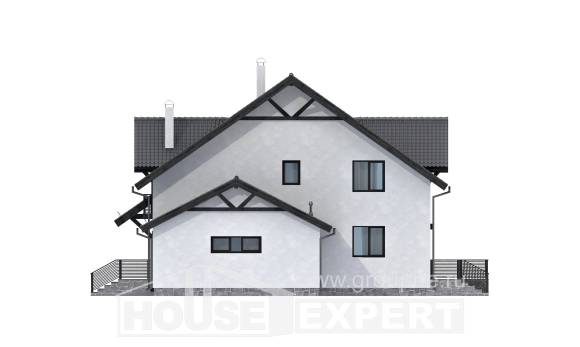 290-003-П Проект двухэтажного дома с мансардой, современный загородный дом из газобетона Октябрьский, House Expert